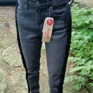 Levis fringe jeans NWT high rise skinny ankle